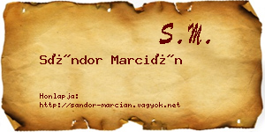 Sándor Marcián névjegykártya